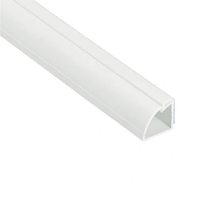 Afbeelding van D Line Kwartronde kabeltrunking, kwadrant kabelafdekking, overschilderbaar, zelfklevende draadafdekking, hoekvloerbekleding, kabelbeheer 22 mm (B) x (H) 1 meter lengte wit