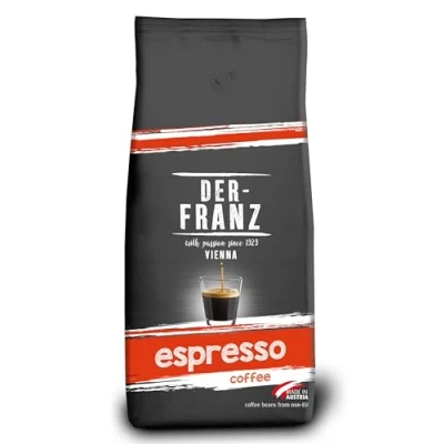 Afbeelding van The Franz Espresso koffie, intensiteit 5/5, Arabica en Robusta, hele boon, 1000g