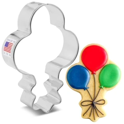 Afbeelding van Bos van Ballonnen Cookie Cutter, 9,7 cm Gemaakt in USA door Ann Clark