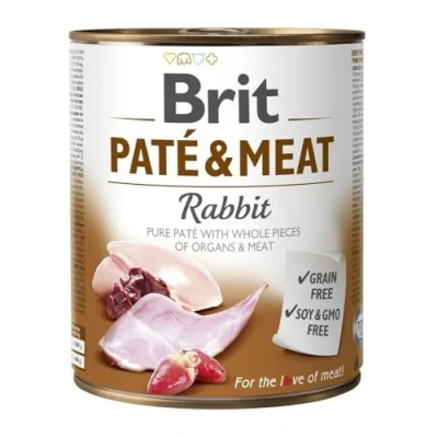 Afbeelding van Nat hondenvoer BRIT PATÉ &amp; MEAT Konijn 800 g