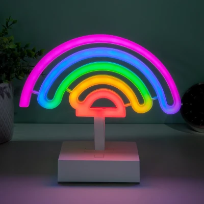 Afbeelding van Staande LED Neon Regenboog Lamp