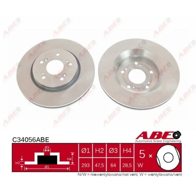 Afbeelding van ABE Remschijven C34056ABE