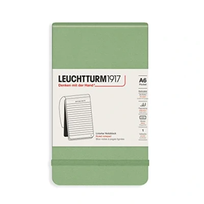 Afbeelding van Leuchtturm1917 A6 Pocket Notitieblok Lined Sage