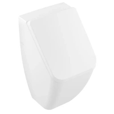 Afbeelding van Villeroy &amp; Boch Venticello Urinoirdeksel, toiletdeksel met softclosemechanisme, deksel voor urinoir van onbreekbaar duroplast, wc deksel, origineel reserveonderdeel, rechthoekig, wit alpine, glanzend