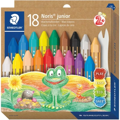 Afbeelding van Staedtler Noris Junior Waskrijt, Etui Van 18 Stuks Waskrijt