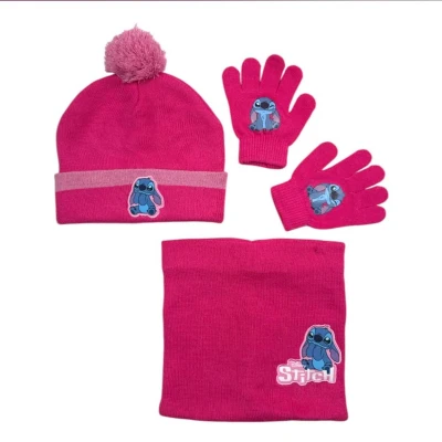 Afbeelding van Disney Lilo &amp; Stitch 3 delig winterset muts snood handschoenen One size.