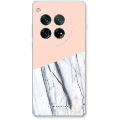 Afbeelding van Case Company® hoesje geschikt voor OnePlus 12r A touch of peach Soft Cover Telefoonhoesje Bescherming aan alle Kanten en Schermrand