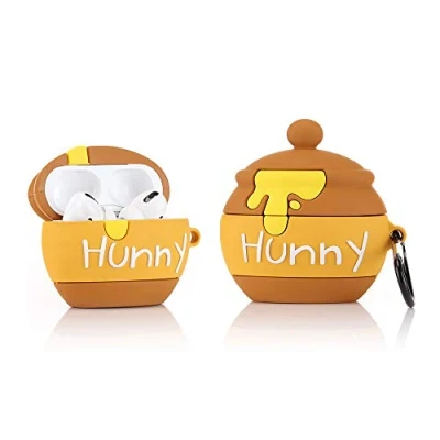 Afbeelding van YIGEYI Siliconen Case Compatibel met Airpods Pro Grappige Leuke 3D Cartoon Cover [Ingeblikte Drank] (Hunny Pot)