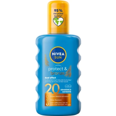 Afbeelding van 6x Nivea Sun Protect&amp;Bronze Zonnespray SPF 20 200 ml