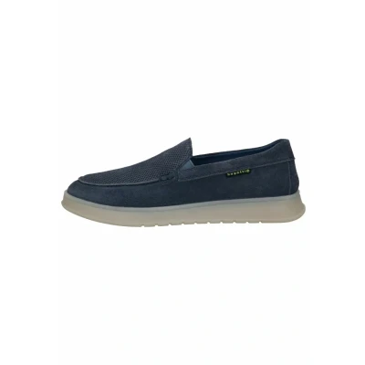 Afbeelding van bugatti Mocassins, Heren, Maat: 42, Blue 4000 Veloursleer