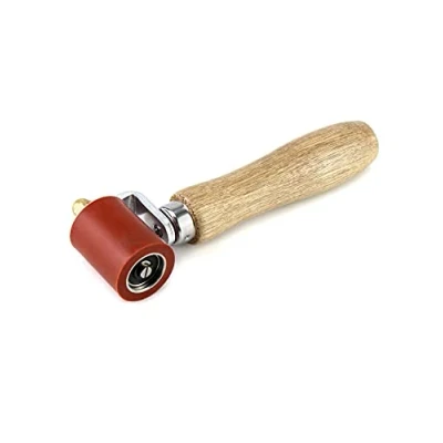 Afbeelding van QWORK® siliconen aandrukrol, hittebestendig hard rubberen naadrol handaandrukrol dakbedekking PVC lasapparaat, 40 mm, rood