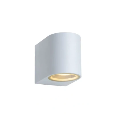 Afbeelding van Lucide LED wandspot buiten ZORA IP44 afgerond wit 9x6,5x7,9 cm
