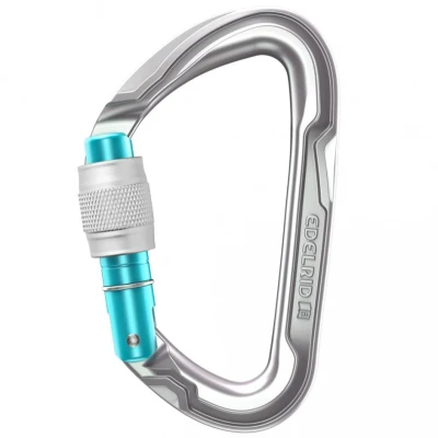 Afbeelding van Edelrid Pure Screw III Compacte en lichte D vormige karabiner Grijs