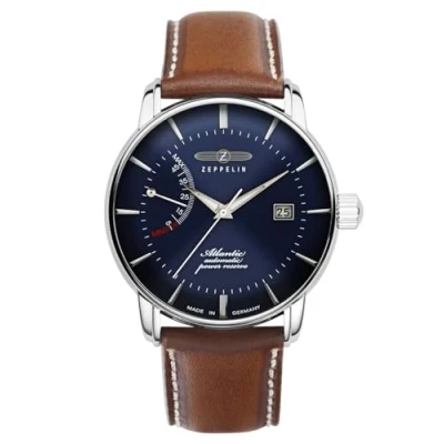 Afbeelding van Zeppelin Atlantic Automatisch Power Reserve 8462 Herenhorloge, blauw, Eén maat, Riemen.