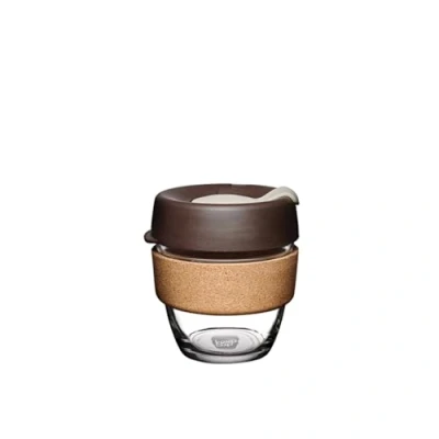Afbeelding van KeepCup Herbruikbare koffiekopje brouwen gehard glas en natuurlijke kurk, S 8oz/227ml Amandel