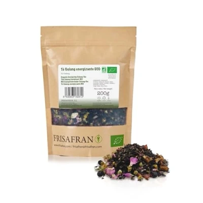 Afbeelding van FRISAFRAN Biologische Oolong thee Natuurlijk Bulk 200g theeblaadjes losse bladthee Stimulerende Maag Zuiverend Verjongend Gezonde infusie kruideninfusie