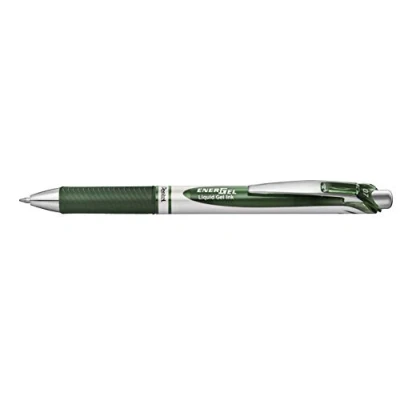 Afbeelding van Pentel BL77 D3X EnerGel Gel rollerball met drukmechanisme, 0,7 mm kogeldiameter = 0,35 lijndikte, navulbaar, 1 stuk, bosgroen