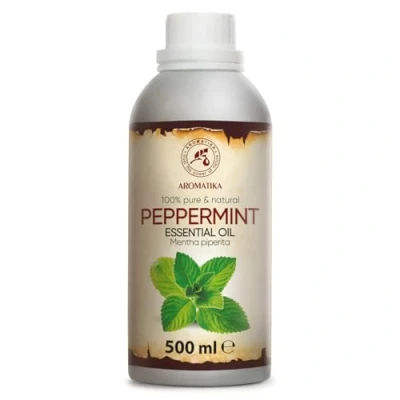 Afbeelding van Pepermunt Etherische Olie 500ml Mentha Peperita 100% Puur &amp; Natuurlijk Aromatherapie Geurolie Geurverspreider Ontspanning Toevoegen aan Bad Cosmetica Massage Wellness Aroma Lamp Elektrische Diffuser