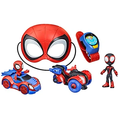 Afbeelding van Marvel Spidey and His Amazing Friends Super Set, rollenspelspeelgoed, speelgoedauto, Spider Man masker, actiefiguur