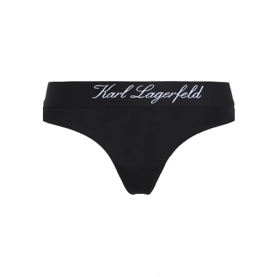 Afbeelding van KARL Lagerfeld String, Dames, Maat: Large, Black