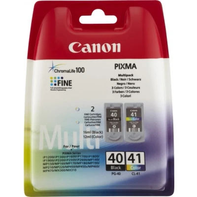 Afbeelding van Canon PG 40 / CL 41 Inktcartridge Zwart + 3 kleuren Voordeelbundel