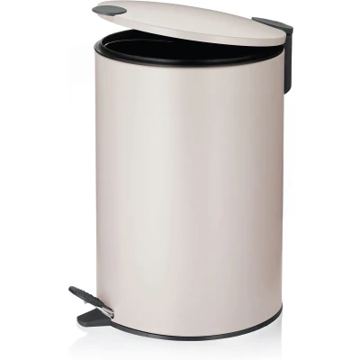Afbeelding van Prullenbak Kela Mats met Pedaal Beige 12 liter