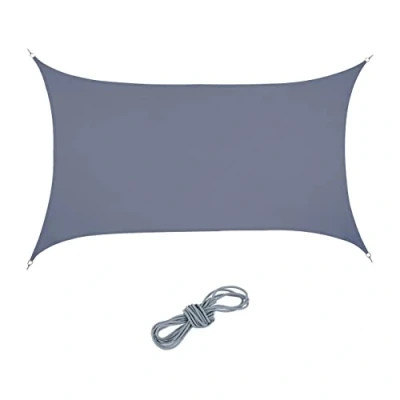 Afbeelding van Relaxdays Schaduwdoek PES rechthoekig zonnezeil concaaf zonwering donkergrijs 2 x 3 m