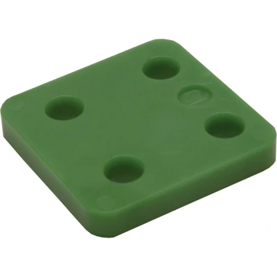 Afbeelding van Drukplaat zonder sleuf 10mm Groen Zak 48 stuks