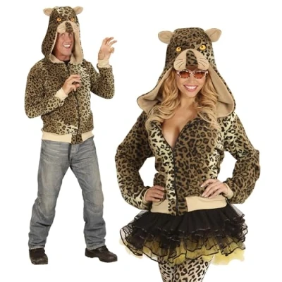 Afbeelding van Widmann Leeuw &amp; Tijger Luipaard Panter Kostuum Cute Hoodie Small / Medium Carnavalskleding Verkleedkleding