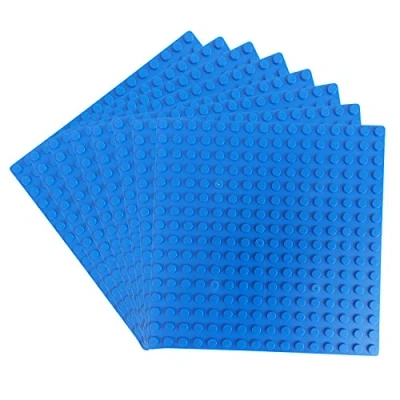 Afbeelding van Katara 1741 bouwplaten set van 8 13 cm x / 16 pins, grondplaat compatibel met Lego, Sluban, My, Papimax, blauw