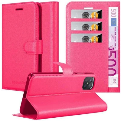Afbeelding van Cadorabo Hoesje geschikt voor Oppo A92s in KERSEN ROZE Beschermhoes met magnetische sluiting, standfunctie en kaartvakje Book Case Cover Etui