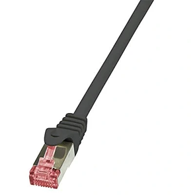 Afbeelding van LogiLink CQ2063S RJ45 Netwerkkabel, patchkabel CAT 6 S/FTP 3.00 m Zwart Vlambestendig, Snagless 1 stuk(s)