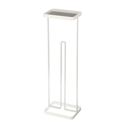 Afbeelding van Yamazaki Toiletrolhouder Tower Voor 3 Rollen Met Opbergbakje Wit 16x12x52cm