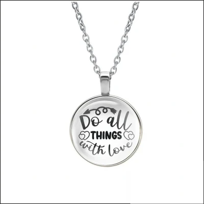 Afbeelding van Ketting Glas Do All Things With Love