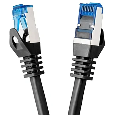 Afbeelding van BIGtec 5m CAT.7 patchkabel netwerkkabel Gigabit Patch DSL LAN Ethernet kabel zwart koperen dubbel afgeschermd (RJ45 stekker Cat 7 S/FTP PIMF)