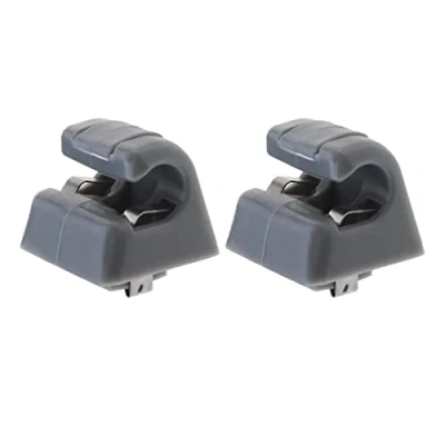 Afbeelding van YINETTECH 2 STKS Auto Zonneklep Haak Clips Compatibel met W123 W124 W126 W140 W201 W463 A1268100012 126 810 00 12 8412 Vizier Accessoires Plastic Grijs