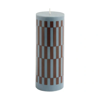 Afbeelding van Hay Column Kaars Medium Anthracite And Bordeaux
