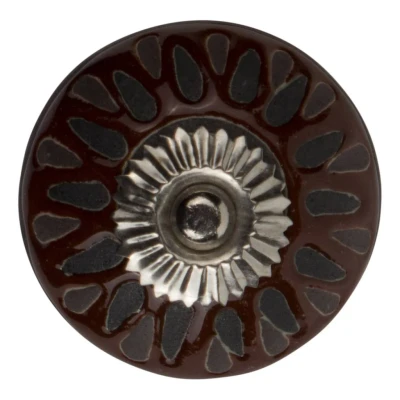Afbeelding van Good in Style Meubelknop 40mm reliëf bruin/zwart