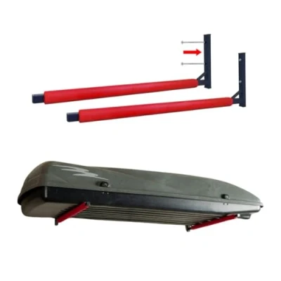 Afbeelding van Pallit BRACKET M Wandhouder voor dakkoffers, kano&#039;s en surfplanken, ruimtebesparende opslag garage kelder, max. draagkracht 40 kg, universele houder grote voorwerpen