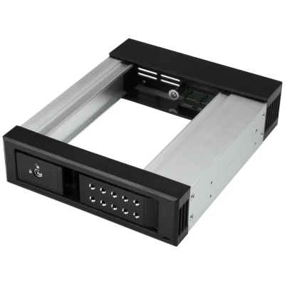Afbeelding van StarTech.com HSB1SATSASBA 5.25 Carrier panel Zwart drive bay