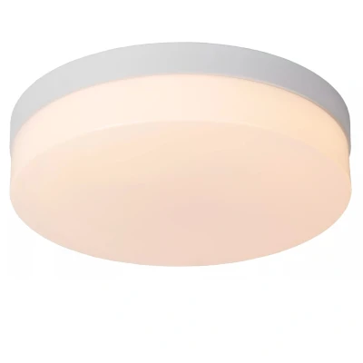 Afbeelding van Lucide Biskit Plafonnière Badkamer Ø 28 Cm Led 1x18w 2700k Ip44 Wit