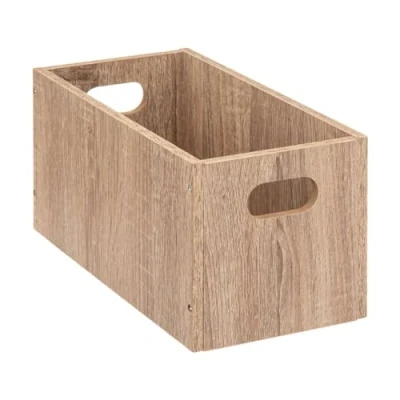 Afbeelding van Opbergmand/kastmand 7 liter bruin/naturel van hout 31 x 15 cm Opbergkisten