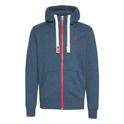 Afbeelding van Solid Sdbenn HIGH NECK ZIP Sweater met rits, Heren, Maat: Small, Blue melange