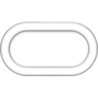 Afbeelding van ETH Lois led plaf ovaal 3 step dimming 2700k 12w ip44 wit 30cm + mem. 888L
