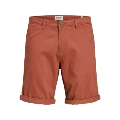Afbeelding van Jack &amp; Jones Jpstbowie Solid MID Shorts, Heren, Maat: Small, Redwood burl
