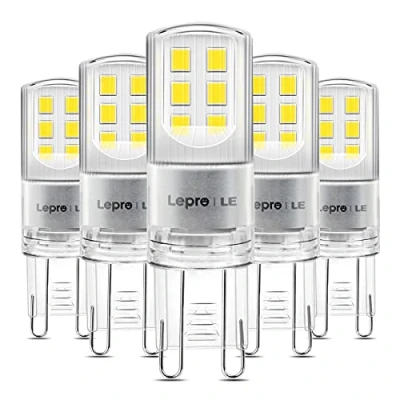 Afbeelding van Lepro 2,6 W G9 LED lamp 320 lumen, flikkert niet, 6000 K koud wit vervanging 30W halogeenlamp, 300 kijkhoek, niet dimbaar, verpakking van 5