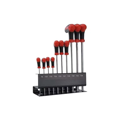 Afbeelding van Hofftech Torx Set in Handige Standaard T vorm Anti Slip 10 delig