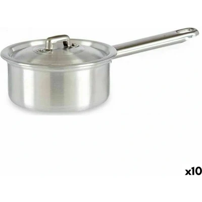 Afbeelding van Sauspan met deksel Ø 12 cm Zilverkleurig Aluminium 600 ml (10 Stuks)