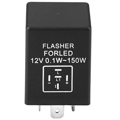 Afbeelding van auto knipperrelais, flash relais decoder 5 pins EP27 FL27 voor led knipperlicht, 12 V