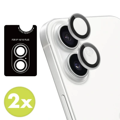 Afbeelding van 2 Pack Screenprotectors Apple iPhone 16: imoshion Camera lens protector Glas